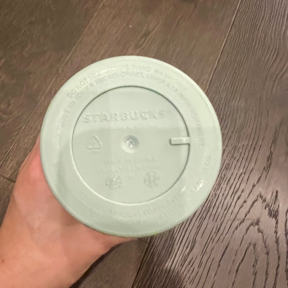 Starbucks 2020 Matte Mint Green Recycled Plastic 16oz Tumbler Sliding Lid Cup - Picture 3 of 3